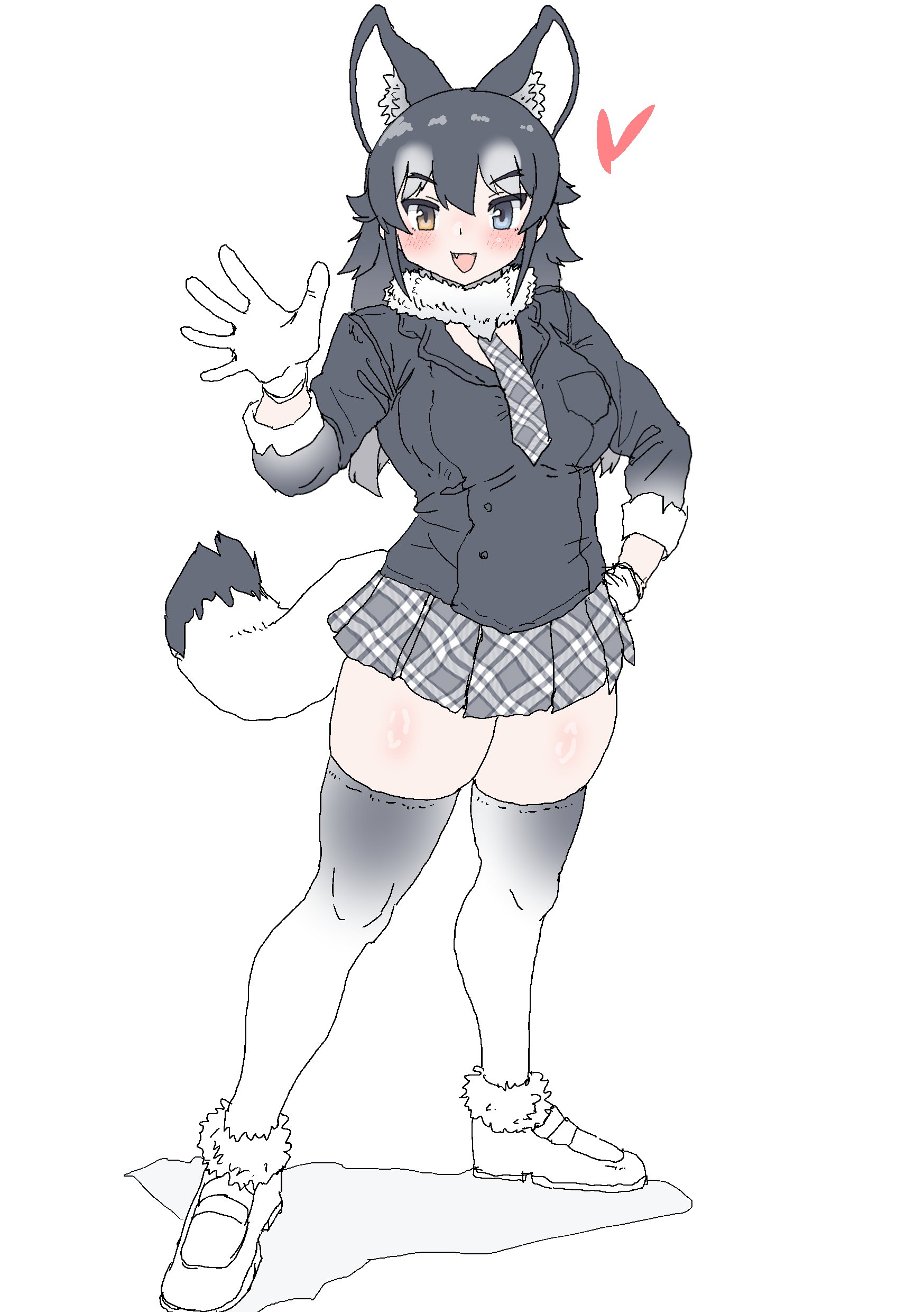 Grey Wolf (Kemono Friends) Rule 34 Image