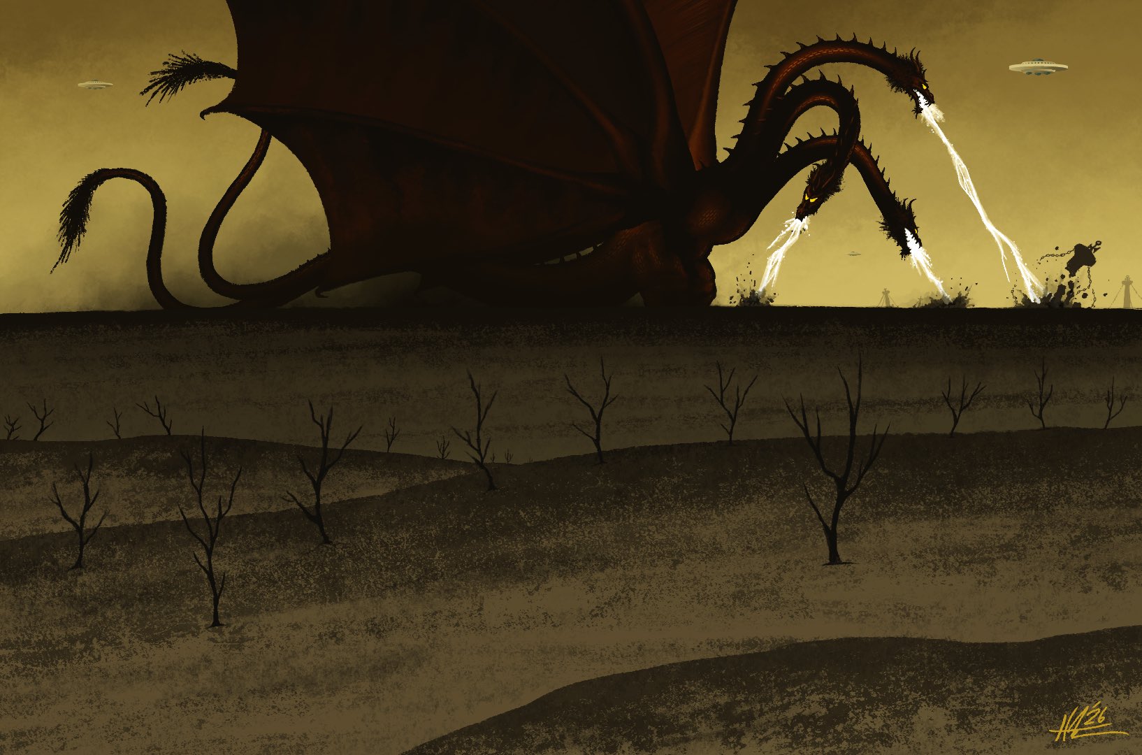 King Ghidorah (Godzilla (Series)) Rule 34 Image