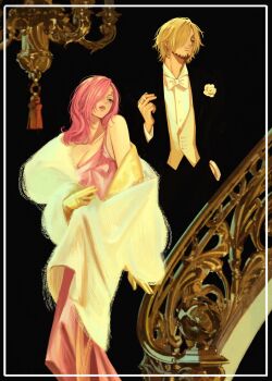 Couple Descending Staircase (Leyendecker) Rule 34 Image