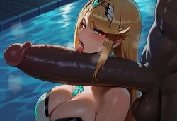 Mythra (Radiant Beach) (Xenoblade) Rule 34 Image