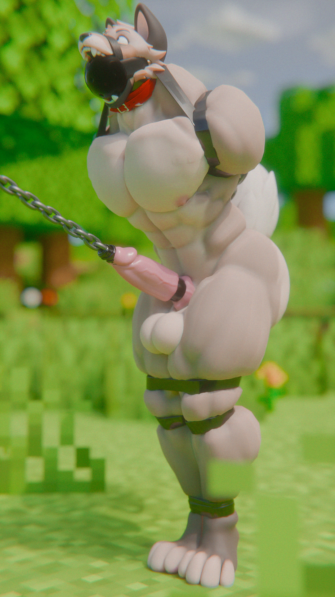 Wolf (Minecraft) Rule 34 Image
