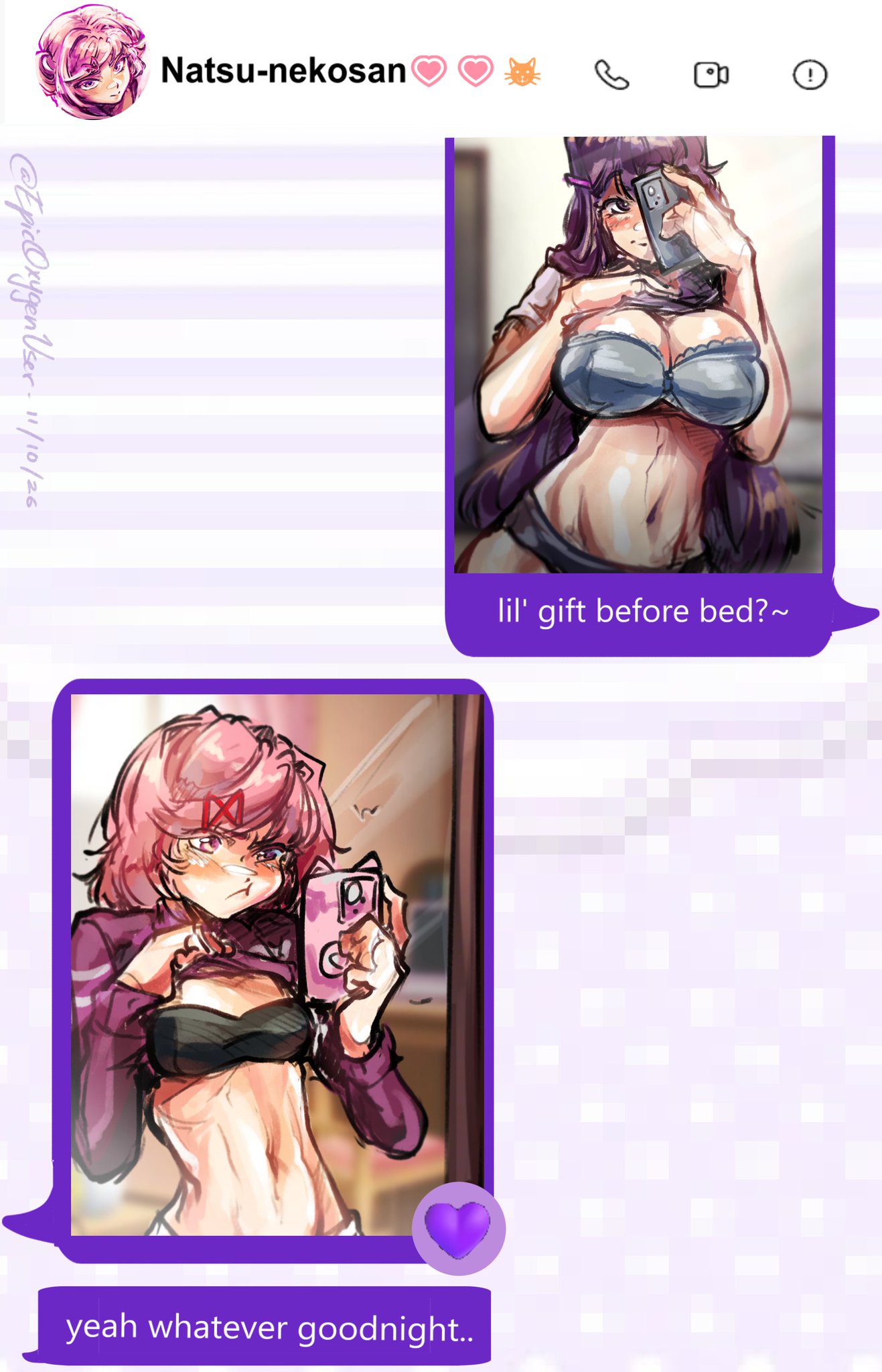 Natsuki (Doki Doki Literature Club) Rule 34 Image