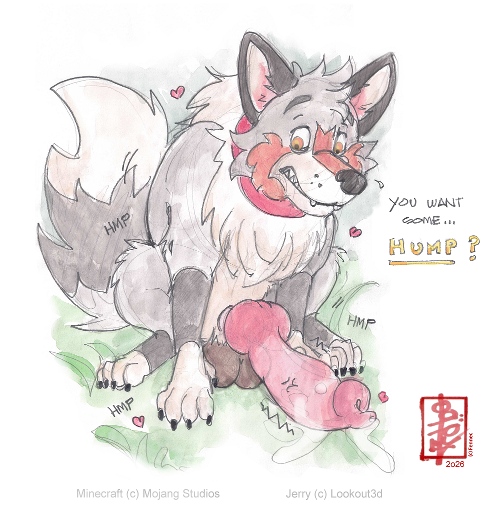 Wolf (Minecraft) Rule 34 Image