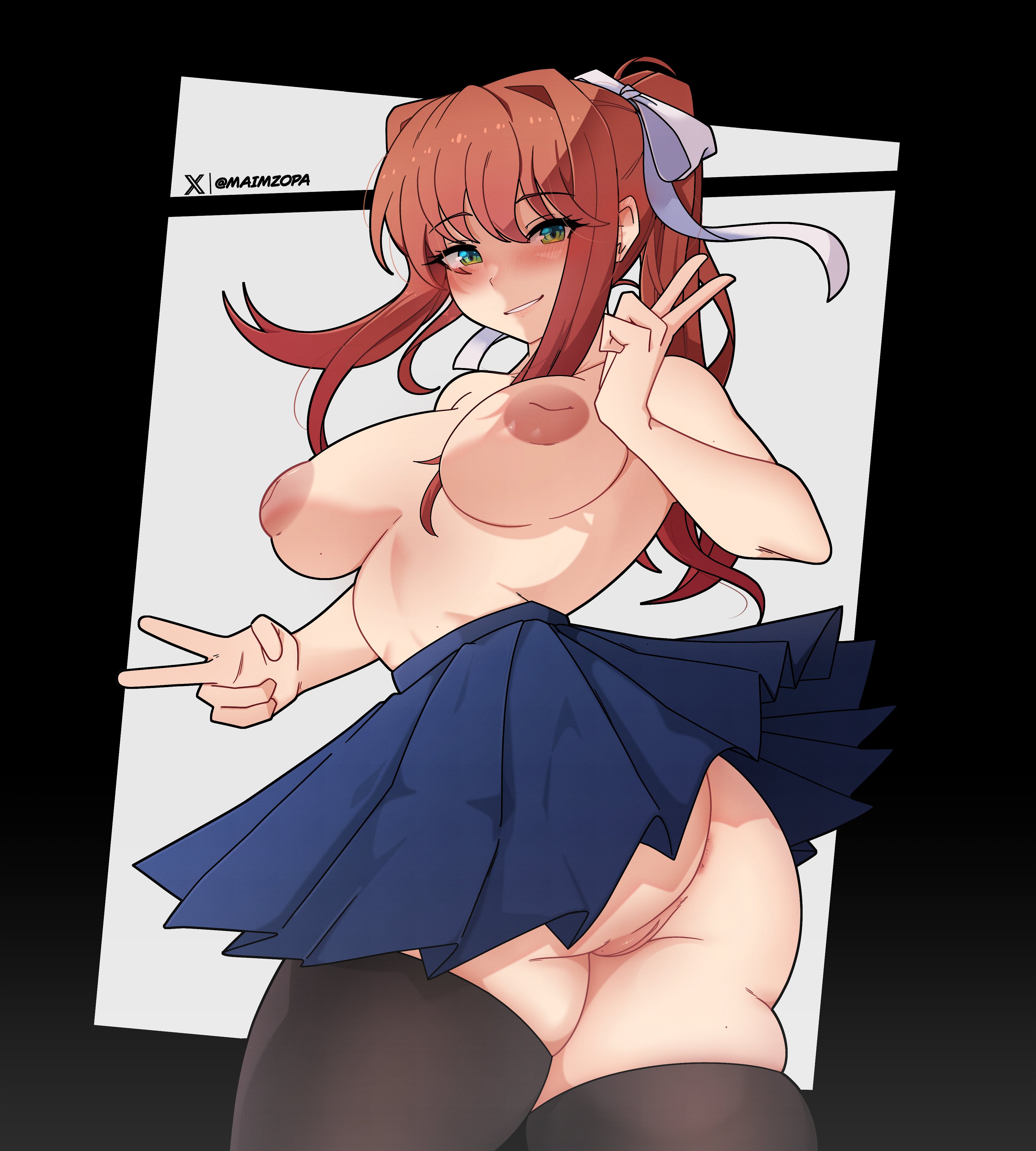 Monika (Doki Doki Literature Club) Rule 34 Image