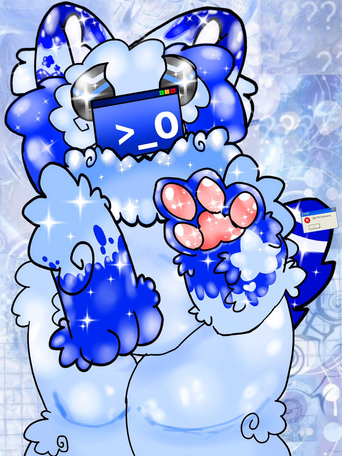 Blue Background Rule 34 Image