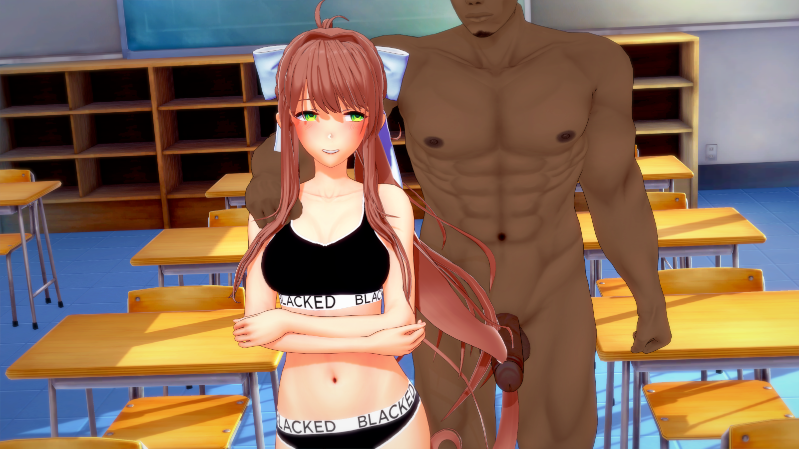 Monika (Doki Doki Literature Club) Rule 34 Image