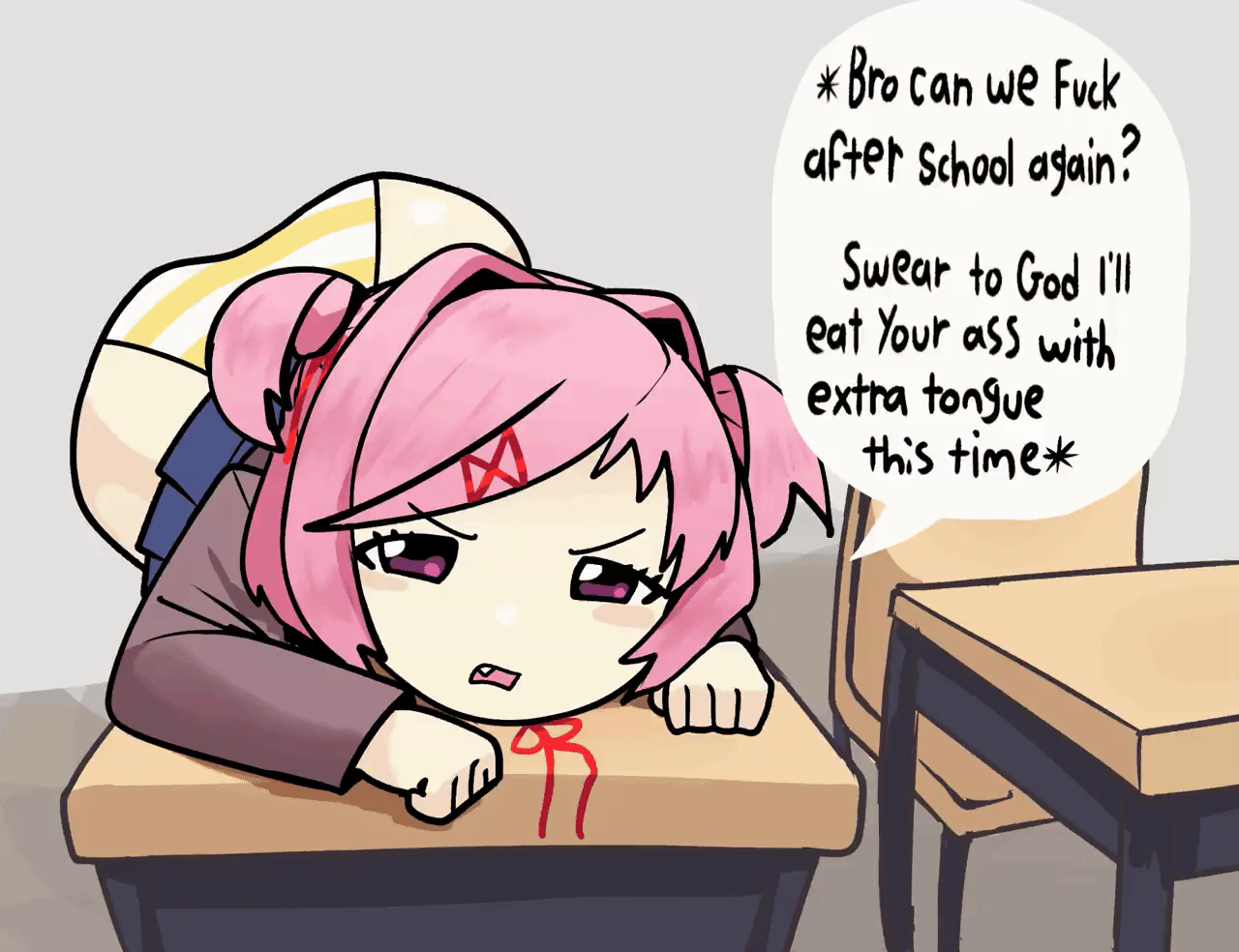 Natsuki (Doki Doki Literature Club) Rule 34 Image